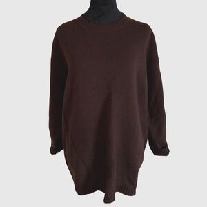 NWT Lauren Hansen 100% Shetland Wool Brown Sweater Warm 90s VTG Basic SZ XL